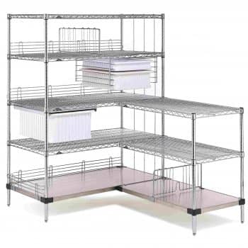 estante para laboratorio con accesorios